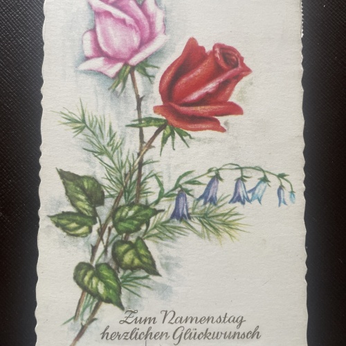 Zum Namenstag herzlichen Glückwunsch, Rosen 400797 DN