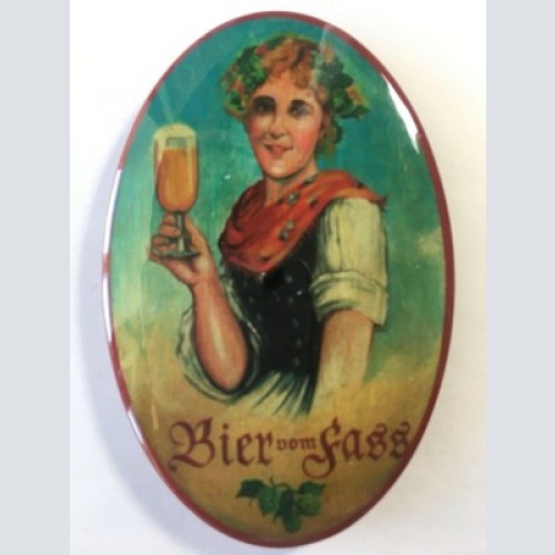 Nostalgie flaschenöffner magnet bier vom fass frau bierglas