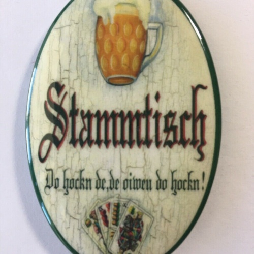 Nostalgie flaschenöffner magnet stammtisch bierglas spielkarten