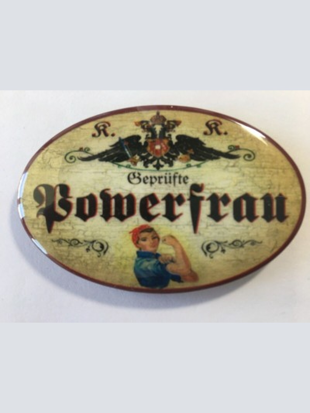 Nostalgie flaschenöffner magnet geprüfte powerfrau
