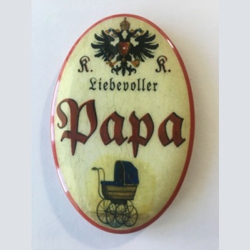 Nostalgie flaschenöffner magnet liebevoller papa kinderwagen