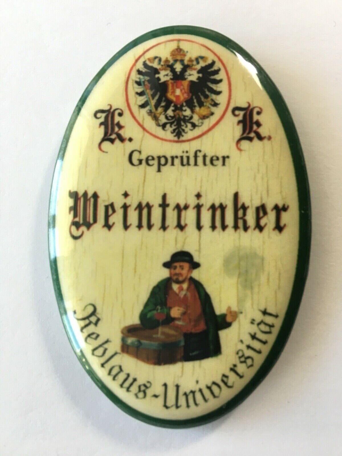Nostalgie flaschenöffner magnet geprüfter weintrinker reblaus-universität
