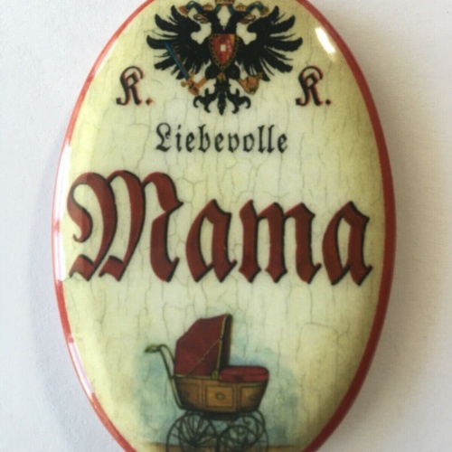Nostalgie flaschenöffner magnet liebevolle mama kinderwagen