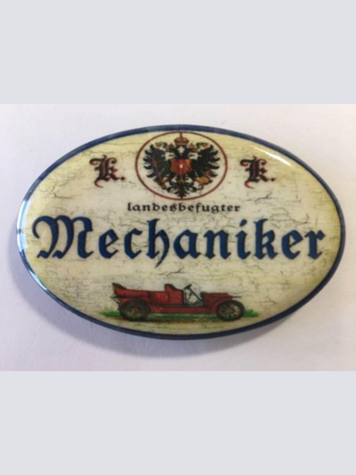Nostalgie flaschenöffner magnet landesbefugter mechaniker auto oldtimer