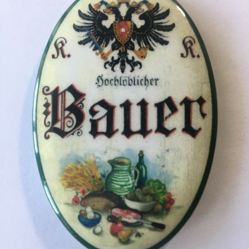 Nostalgie flaschenöffner magnet hochlöblicher bauer ernte