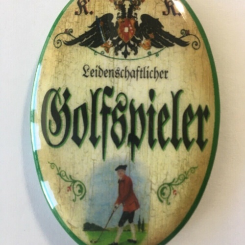 Nostalgie flaschenöffner magnet leidenschaftlicher golfspieler golfschläger