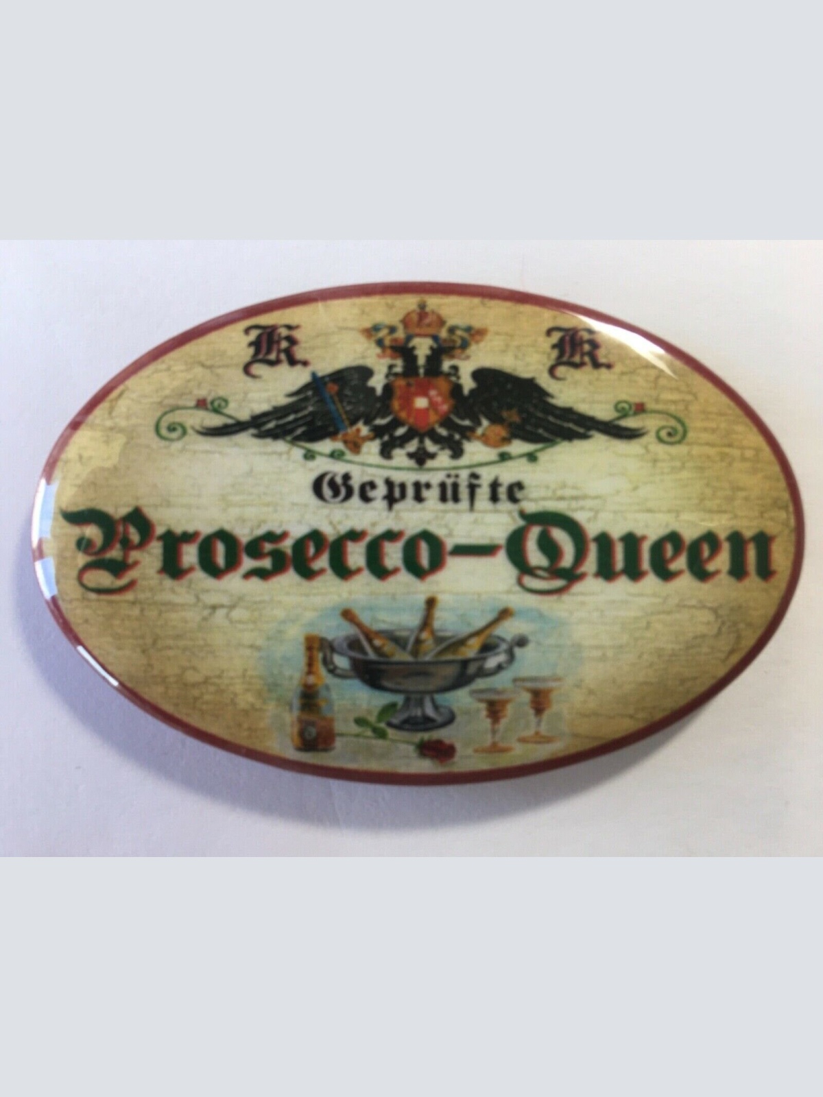 Nostalgie flaschenöffner magnet geprüfte prosecco-queen flaschenkühler gläser