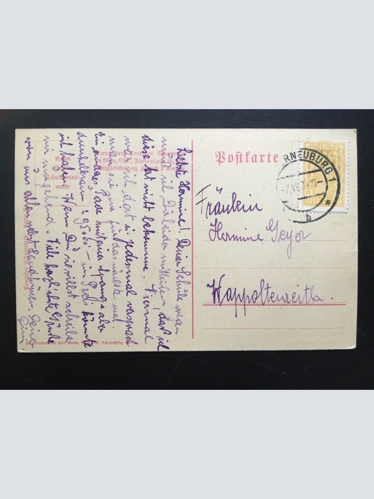 Deutscher Schulverein - Klosterneuburg - Stift - Künstlerkarte 16016 TH