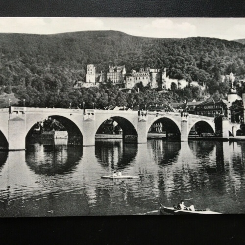 Heidelberg - Alte Brücke u. Schloss - Neckar - Brücke Runderboote 180093 TH!