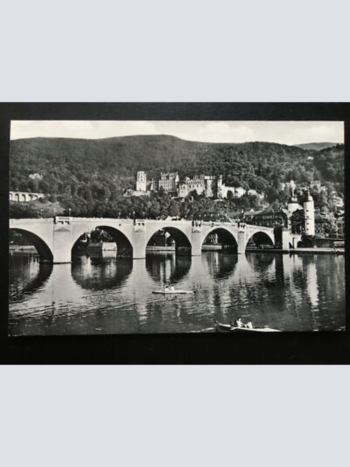 Heidelberg - Alte Brücke u. Schloss - Neckar - Brücke Runderboote 180093 TH!