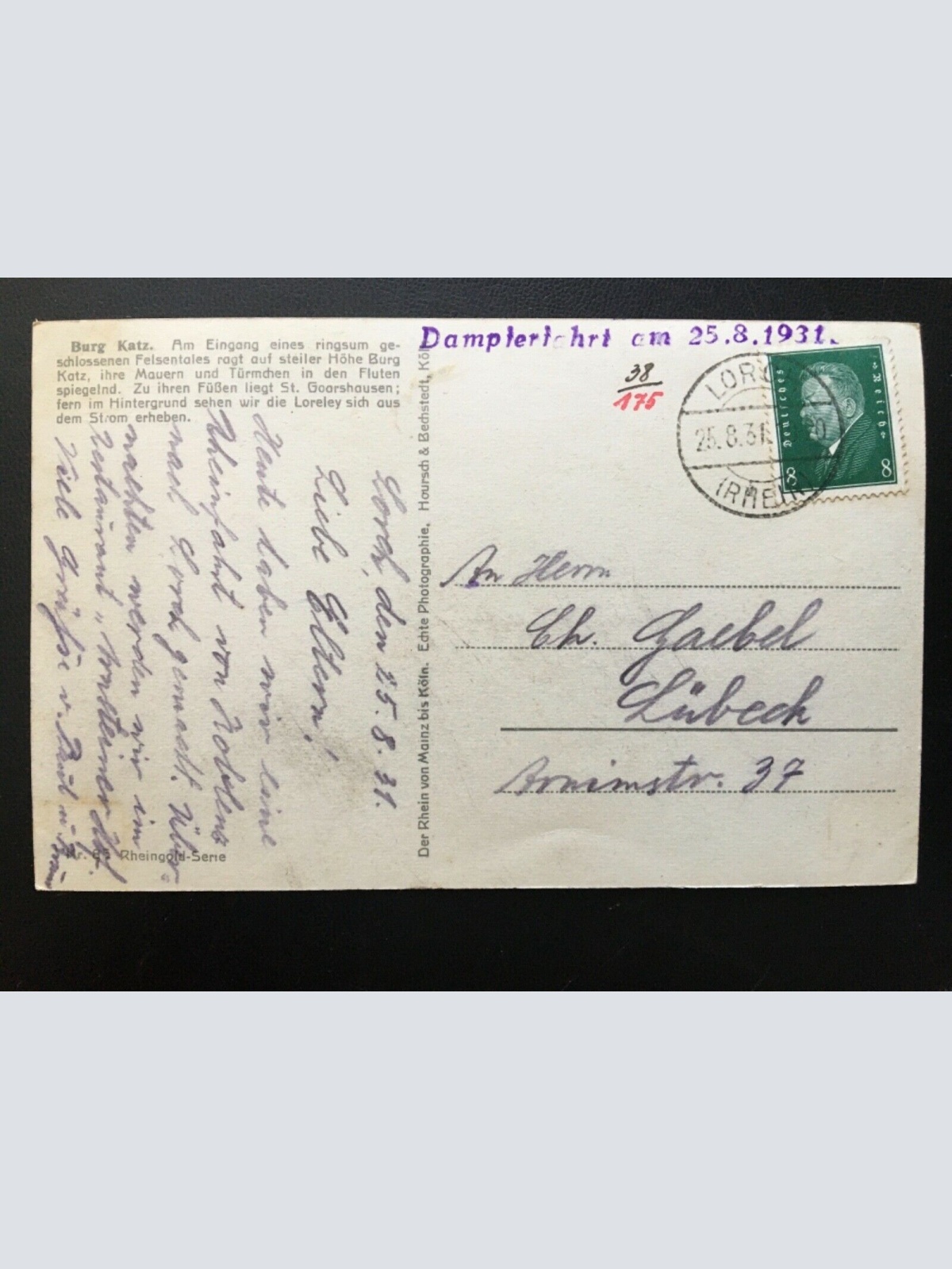 Blick über Burg Katz - St. Goarshausen - Loreley 140464 TH