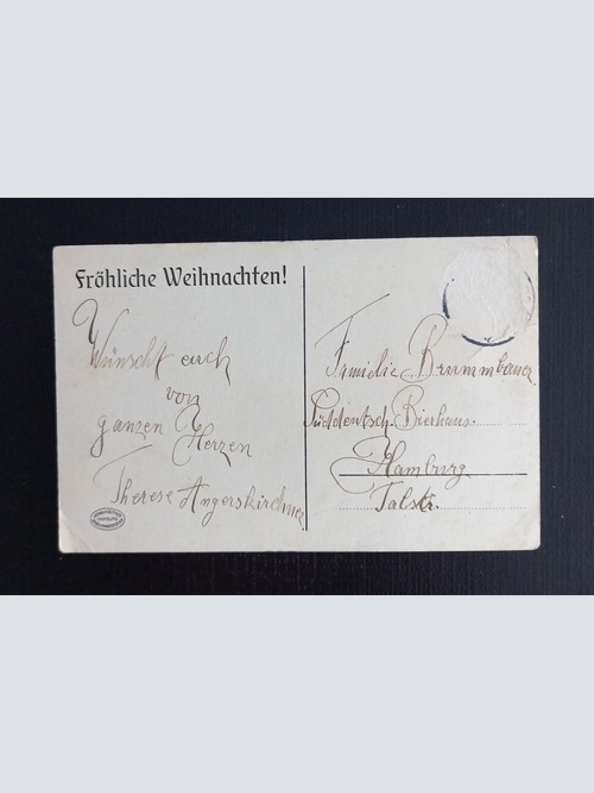 Frohe Weihnachten Hamburg Kerze 650117 Ga