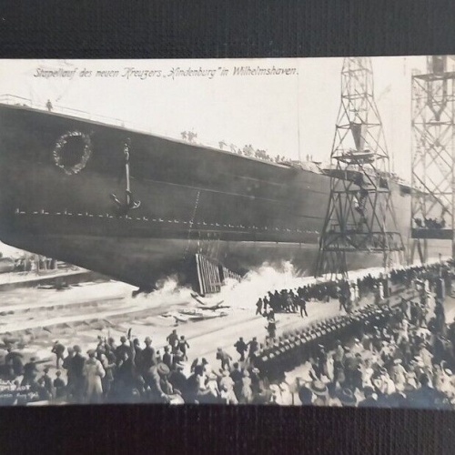 Stapellauf Des Neuen Kreuzers Hindenburg In Wilhelmshaven 7432 Ga