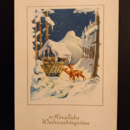 Herzliche Weihnachtsgrüsse Zwei Rehe 165344 Ga G