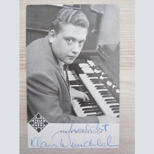 KLAUS WUNDERLICH - AUTOGRAMM- KARTE- ORIG. AUTOGRAMM