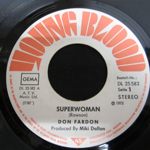 Single /  Don Fardon ?– Superwoman   / DE PRESS / RAR /