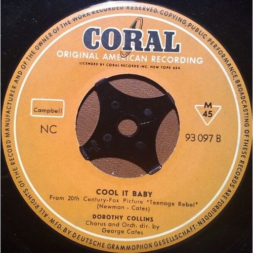 Dorothy Collins - Cool It Baby (7", Single)
