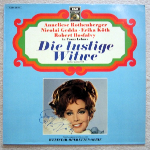 LP /  DIE LUSTIGE WITWE / ERIKA KÖTH  / MIT ORIG.AUTOGRAMM / RARITÄT /