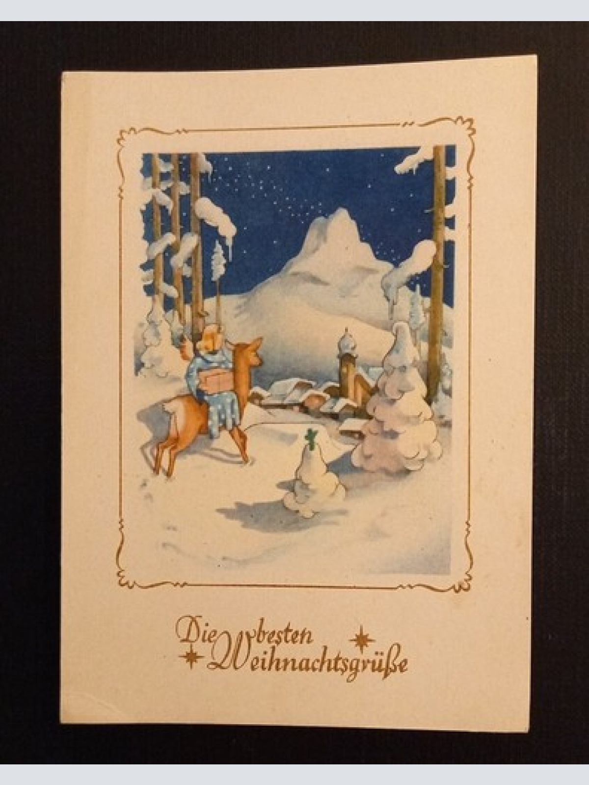 Die Besten Weihnachtsgrüße Frau Auf Reh  165369 Ga G