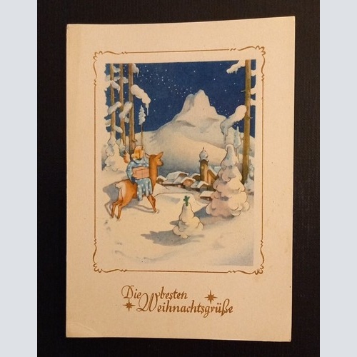 Die Besten Weihnachtsgrüße Frau Auf Reh  165369 Ga G