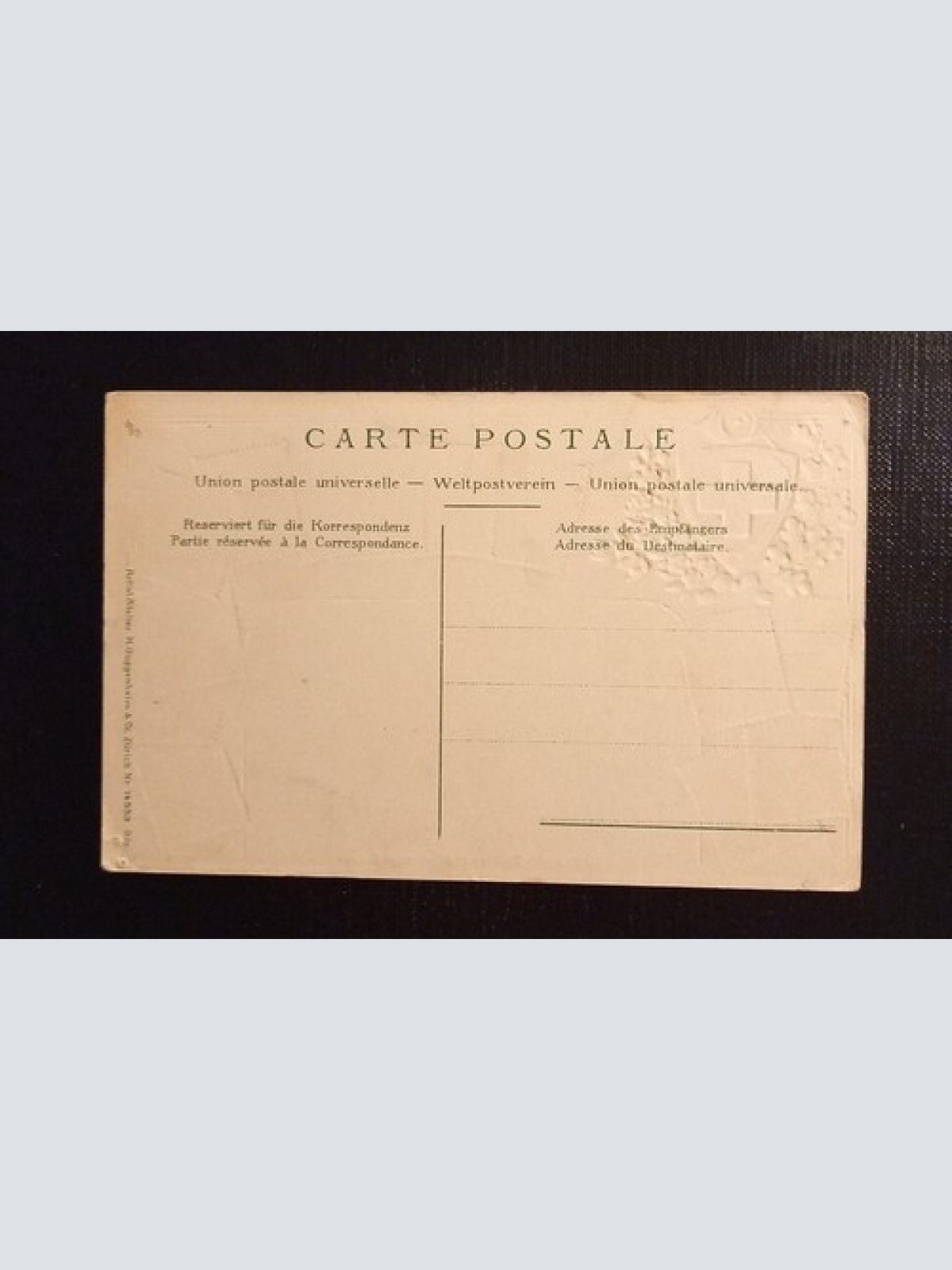 Geneve Theatre Monument Dufour Prägekarte 600735A Ga G