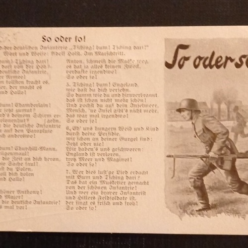 II WK Lied So Oder So 2834 Ga G