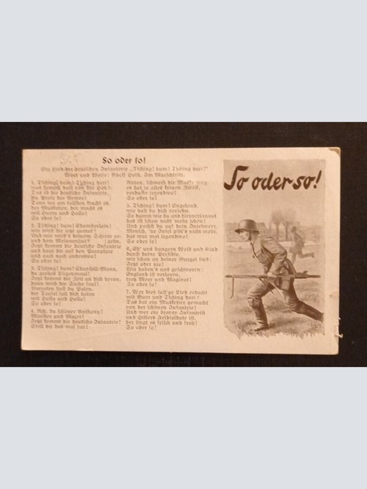 II WK Lied So Oder So 2834 Ga G