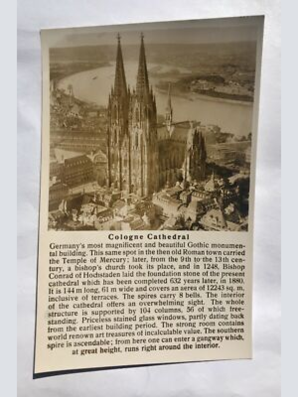 AK, Nordrhein Westfalen, Cologne, Cathedrale, Rhein (110211 BW)