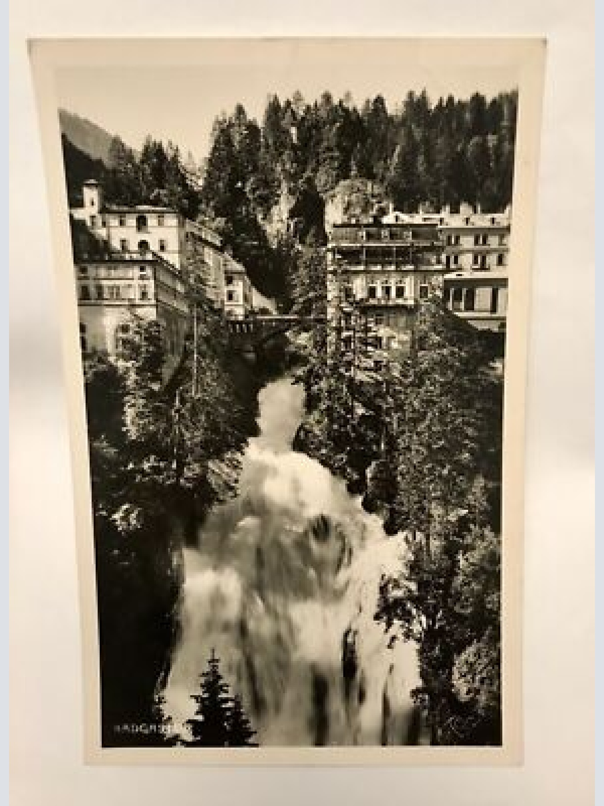 AK, Bad Gastein, Wasserfall, Hotel Straubinger 110302 BW!)
