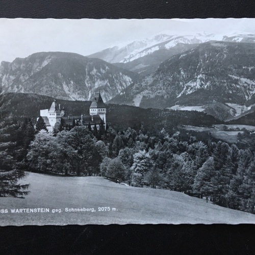 Schloss Wartenstein gegen Schneeberg - Niederösterreich 400390 TH ShNö