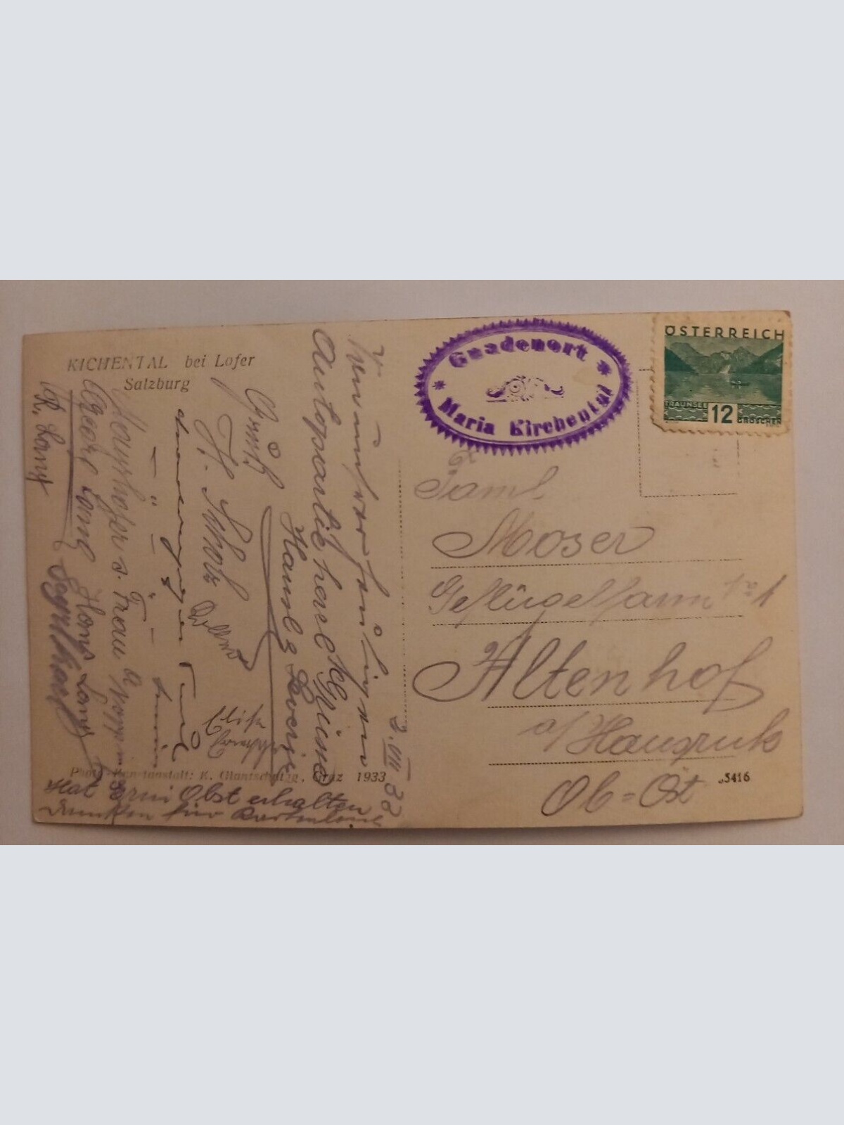 Gruss aus Maria Kirchental Wallfahrtskirche Lofer Salzburg Österreich 500131A D