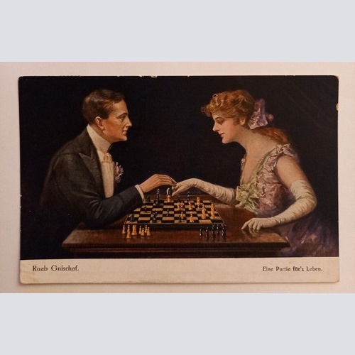 Künstlerkarte Ruab GnischafEine Partie fürs Leben Schach 500132A gr D