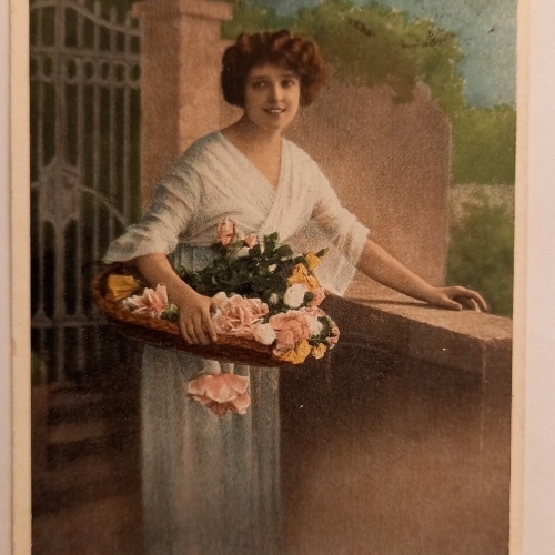 Künstlerkarte Die Rosen Blumen 500127A gr D