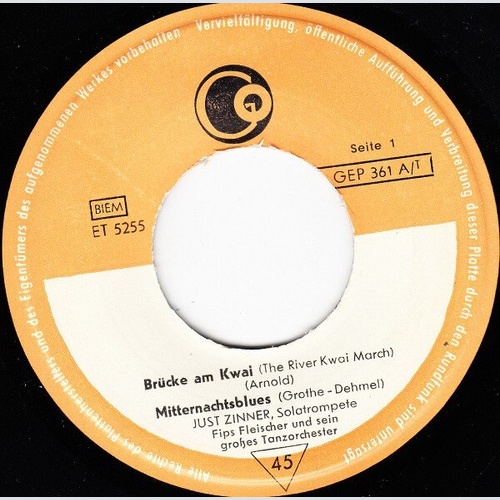 Just Zinner / Karina Korten Und Die Melodios - Brücke Am Kwai / Mitternachtsb...