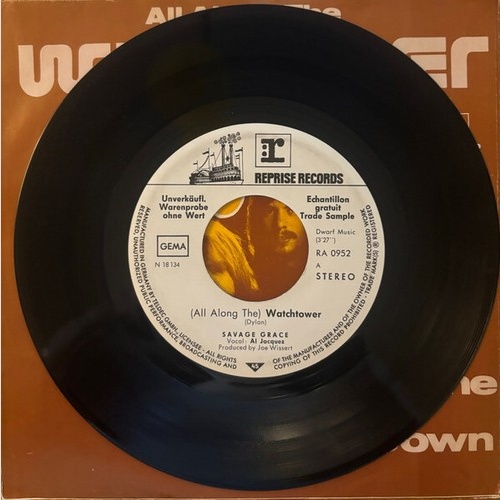 Savage Grace (2) - All Along The Watchtower (7", Single, Promo)