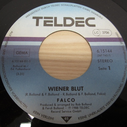 Single /  Falco ?– Wiener Blut     /  DE  PRESS / RAR /