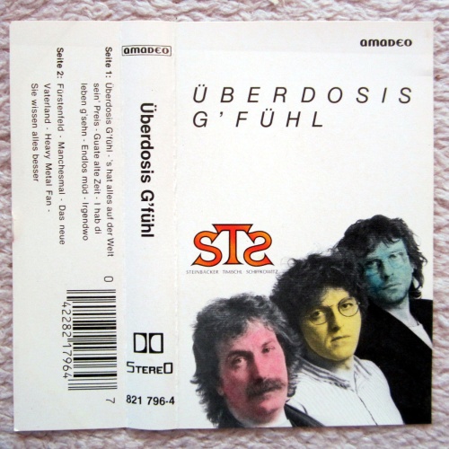 MC / STS / AUSTRIA / AMADEO / 1984 / ÜBERDOSIS G'FÜHL  / RAR /