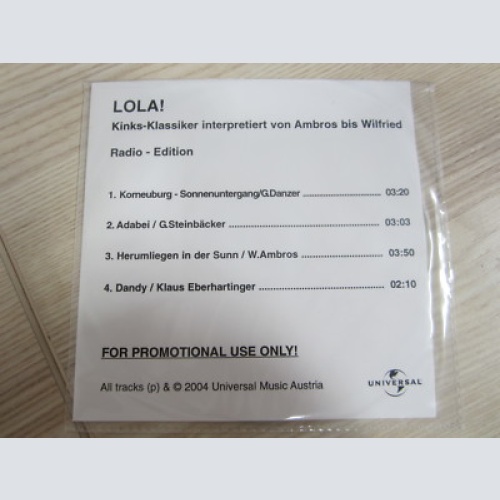 CD / Lola! ( Kinks-Klassiker Interpretiert Von Ambros Bis Wilfried )--PROMO-RAR