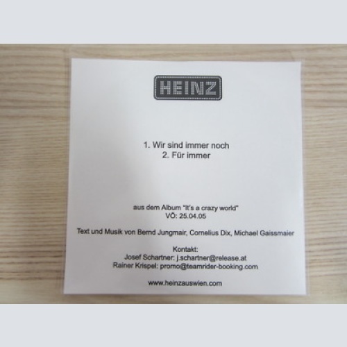 CD / HEINZ AUS WIEN / WIR SIND IMMER NOCH    / PROMO / MUSTER / RARITÄT /