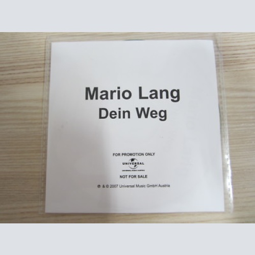 CD /  MARIO LANG--DEIN WEG  / PROMO / AUSTRIA / RAR /