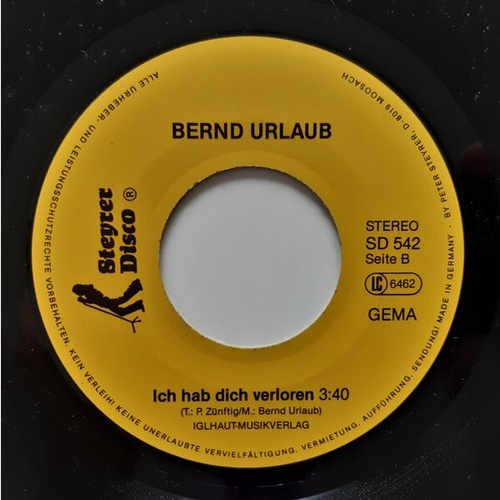 Bernd Urlaub - Zu Alt (7")