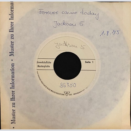 The Jackson 5 - Forever Came Today (7", Single, TP)