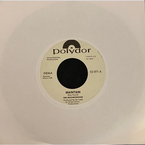 The Neighborhood - Maintain (7", Single, Promo)