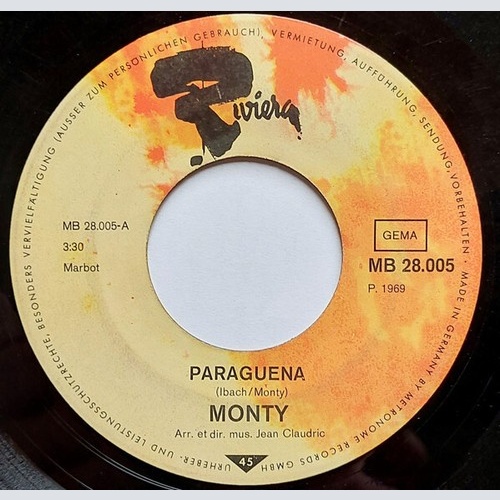 Monty (6) - Paraguena / Le Tableau De L'école (7", Single)