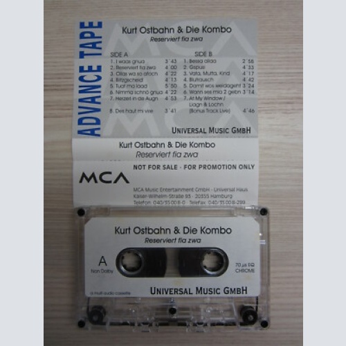 MC / Kurt Ostbahn & Die Kombo ?– Reserviert Fia Zwa / PROMO / TOP RARITÄT /