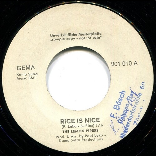 The Lemon Pipers - Rice Is Nice (7", Promo)