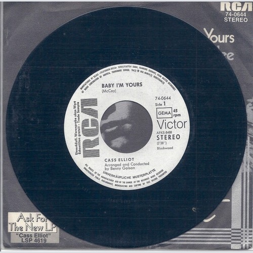 Cass Elliot - Baby I'm Yours / Cherries Jubilee (7", Single, Promo)