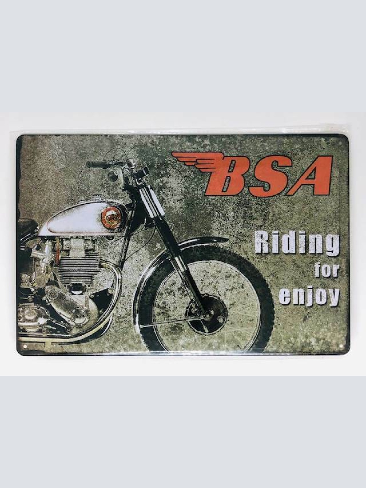 Nostalgie Retro Blechschild BSA Riding for enjoy 30x20cm 50085