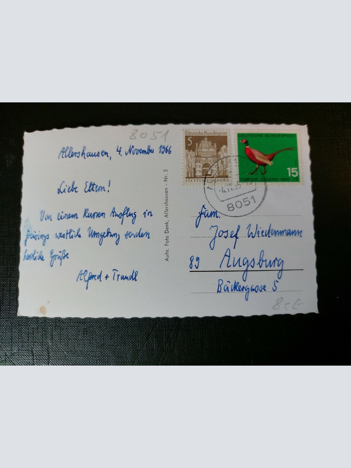 Gruß aus Allerhausen Drogerie Fluss Amper Kirche See 402557 WM