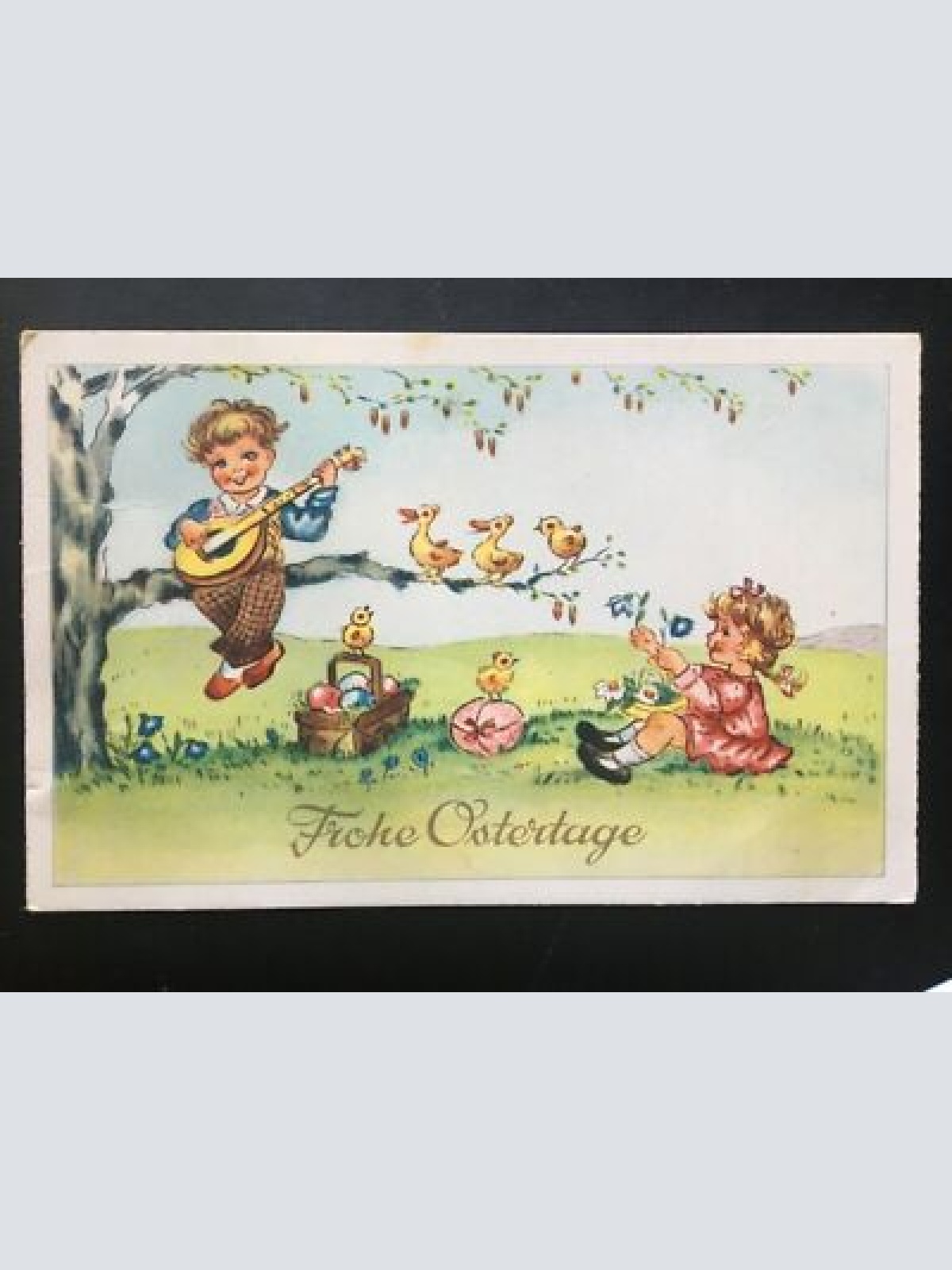 Frohe Ostertage - Kinder feiern mit Küken - Blumenwiese 140398 TH